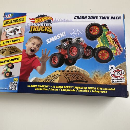 Hot Wheels Monster Trucks Maker Kitz Crash Zone Twin Pack