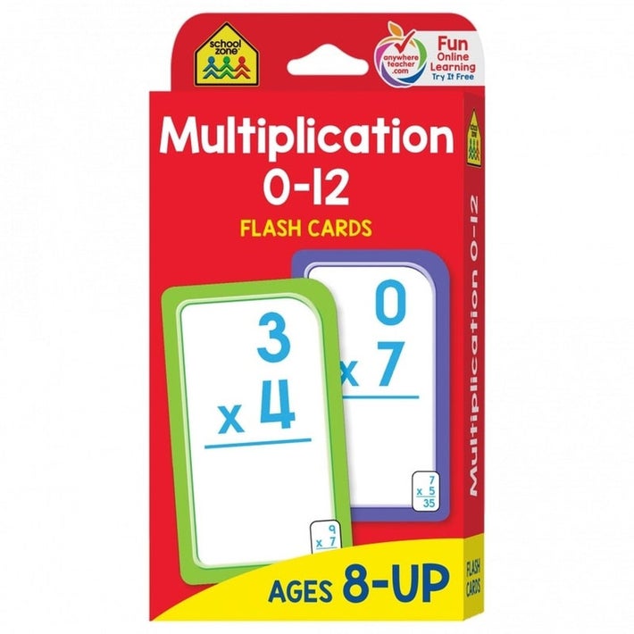 School Zone | Multiplication 0-12 Flash Cards