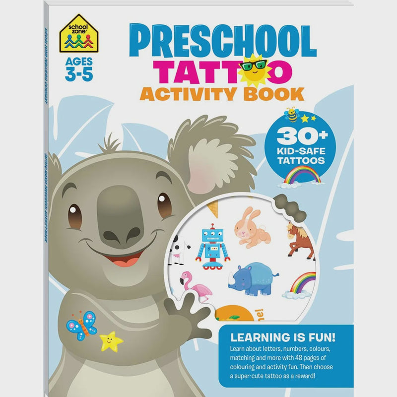 Hinkler | School Zone | Preschool Tattoo Activity Book
