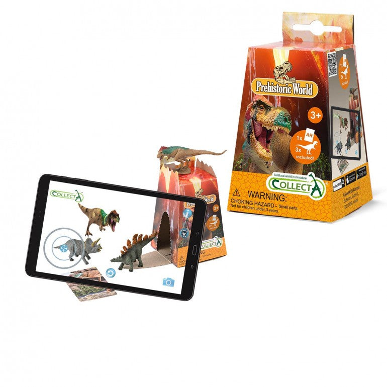 Collecta | Mini Volcano Set with 3 Mini Dinosaurs Included