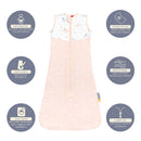Living Textiles | Smart Sleep - 0.2 Tog Sleep Bag Stage 2 - Ava Birds  6-18 months