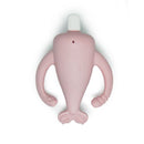 Nora Narwhal Silicone Teether - Old Rose