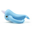 Nora Narwhal Silicone Teether - Light Blue