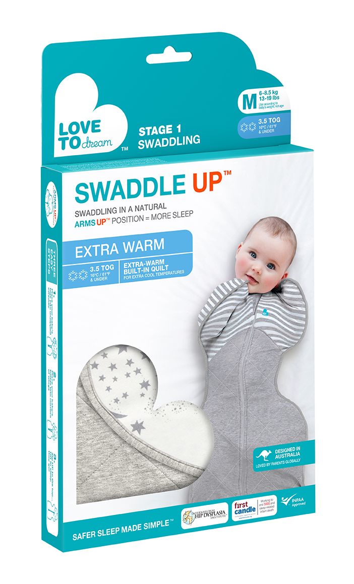 SWADDLE UP™ Extra Warm White 3.5 Tog