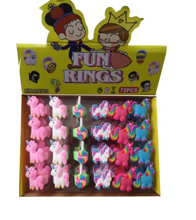 Unicorn Fun Rings - Asstd