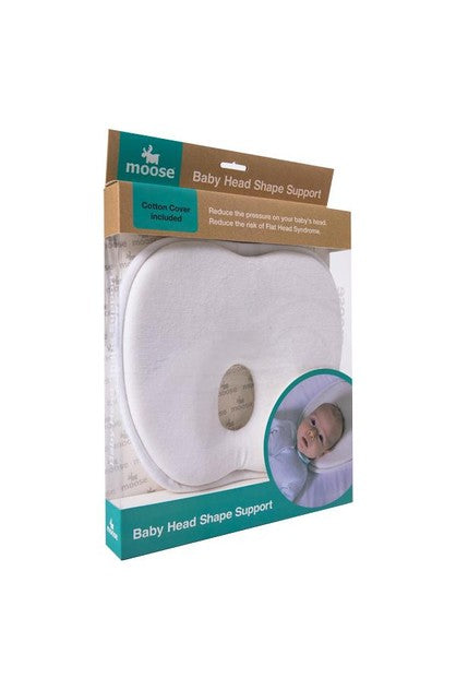 Moose Baby: Head Shape Support - White or Pink