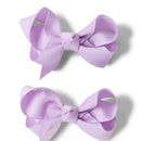 Snuggle Hunny Piggy Tail Bow Hair Clips - Soft Violet