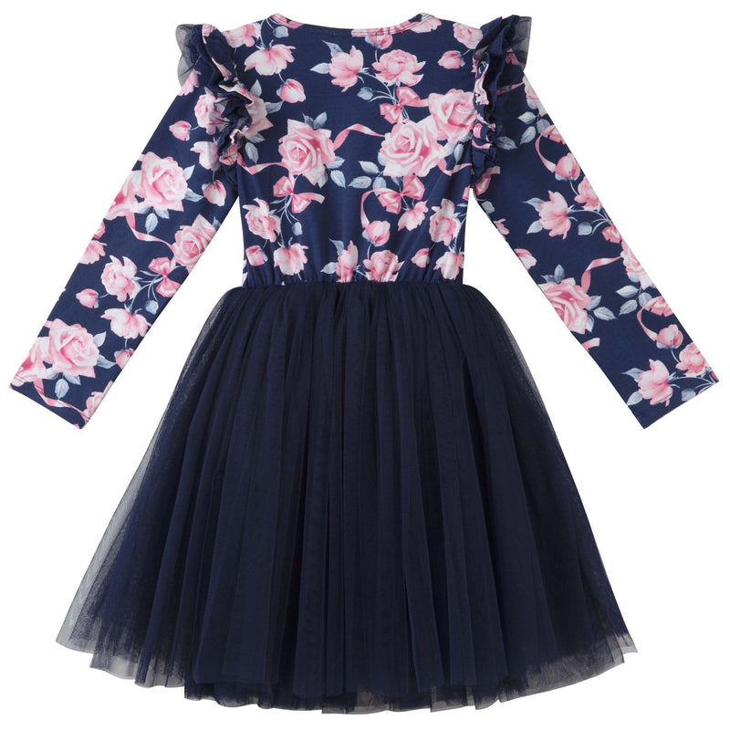 Designer kidz | Rose Bow L/S  Tutu Dress