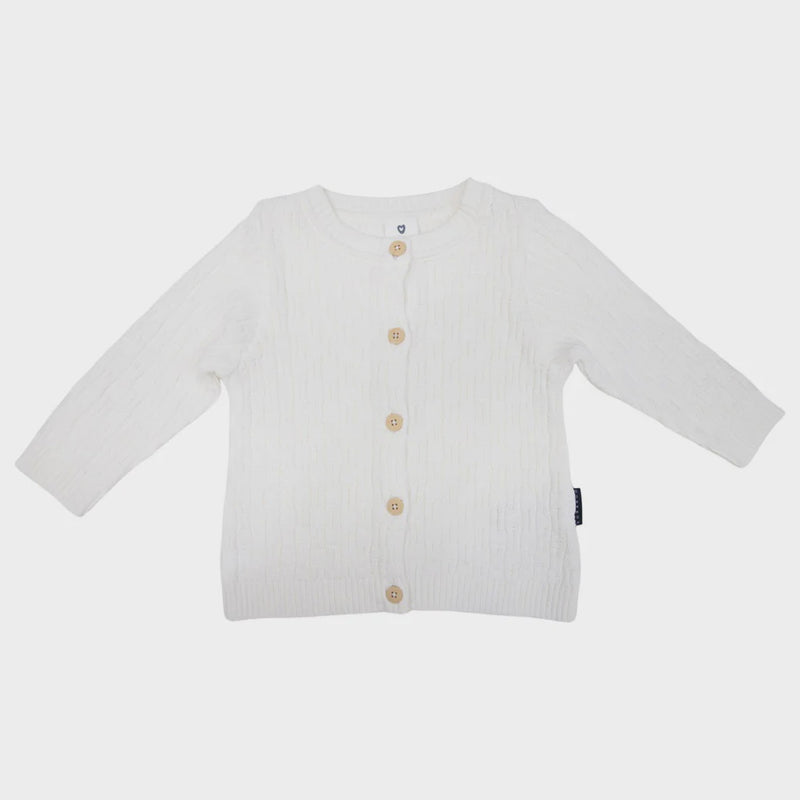 Korango | Baby Girls Textured Cardigan - White